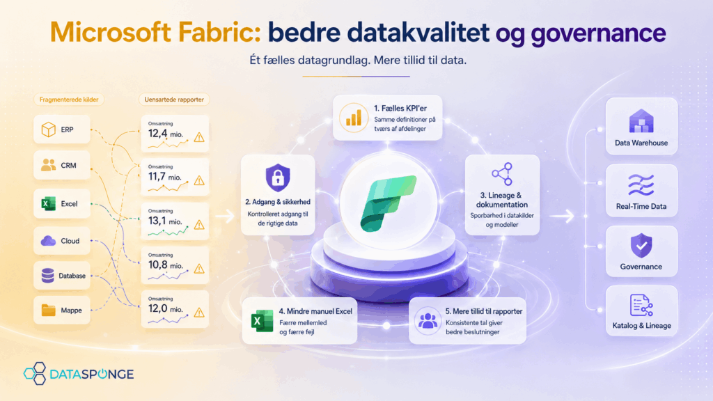 Microsoft Fabric bedre datakvalitet og governance | Datasponge